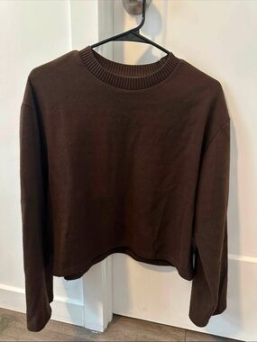 H&M Women's Brown Crewneck Sweatshirt